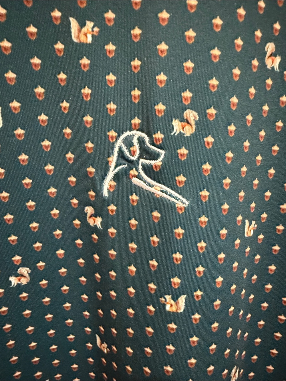 Rhoback Hunter Green Polo with Fall Print - Picture 6 of 8